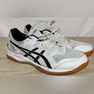 ASICS Gel-Furtherup Shoes Men Size 14 Volleyball Sneakers White Gum black